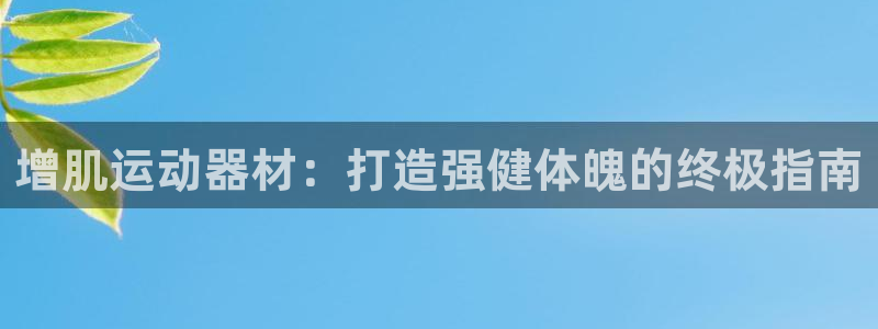 意昂3娱乐：增肌运动器材：打造强健体魄的终极指南