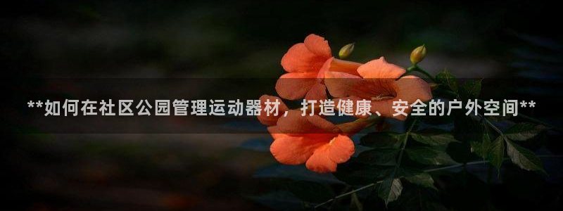 注册意昂3：**如何在社区公园管理运动器材，打造健康